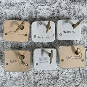 Sankyo Music Box Inserts, Six Vintage Musical Wind Up for Craft or Woodworking